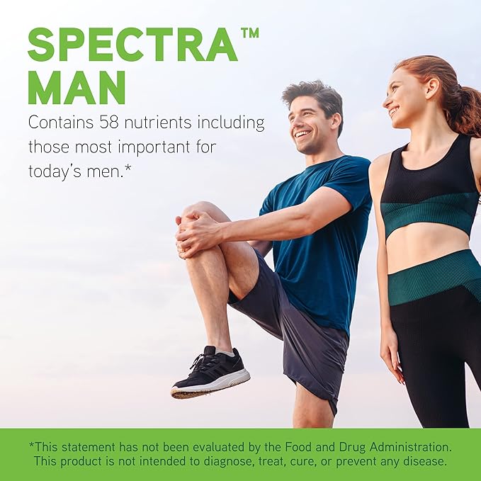 DAVINCI Labs Spectra Man - Dietary Supplement to Support Immune System Function and Men's Unique Needs - with Vitamins, Minerals, Amino Acids, Herbs, Digestive Enzymes and Fatty Acids - 120 Tablets