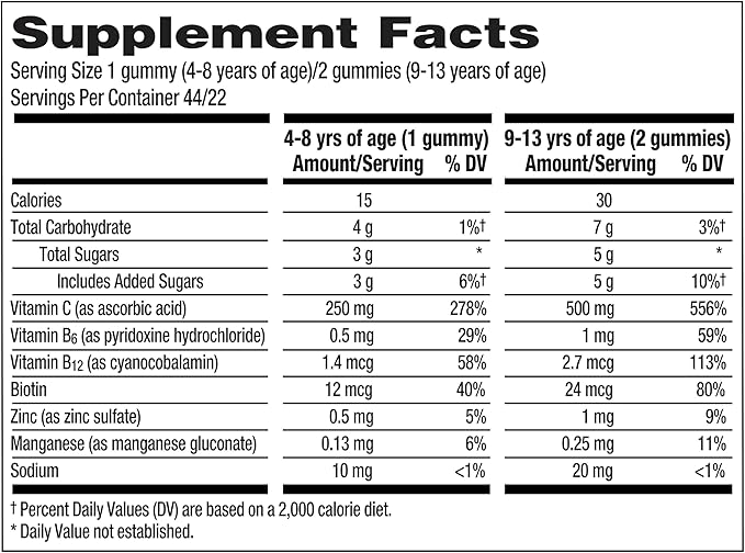 Emergen-C Kidz Daily Immune Support Dietary Supplements, Flavored Gummies with Vitamin C and B Vitamins, Fruit Fiesta Flavored Gummies - 44 Count