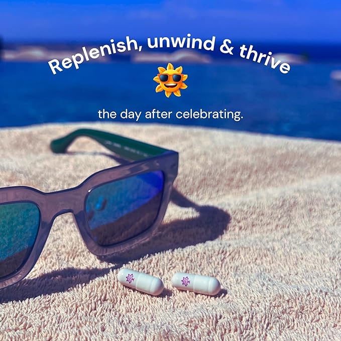 purple tree Next Day, Post-Celebration Wellness - Take Tomorrow | Replenish & Feel Your Best | Ashwagandha, Ginger, Peppermint, Milk Thistle, Electrolytes, Vitamins, 30 Pills
