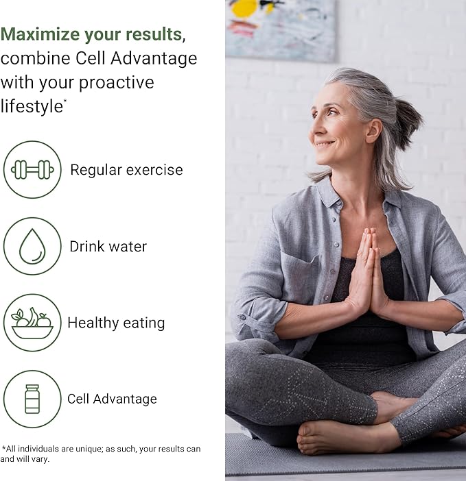 ACTIVATEDYOU Cell Advantage- Supplement to Support Cellular Energy & Mitochondria- Helps Provide Total Body Strength, Stamina and Healthy Digestion Plus Focus & Concentration (60 Capsules)