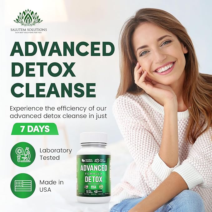 Advanced Detox Cleanse Capsules Pack of 2 |– Natural Detox & Liver Support with Milk Thistle, Licorice Powder, and NAC – 42 Capsules for Men & Women
