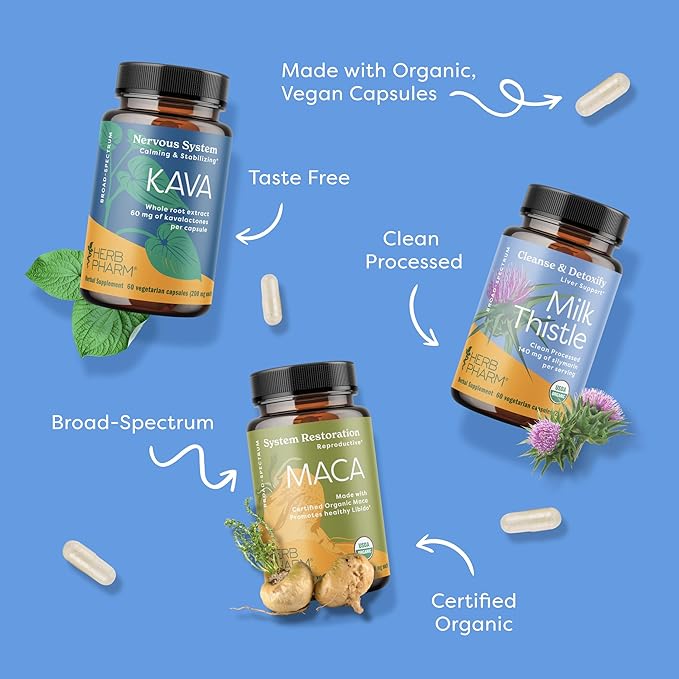 Herb Pharm Milk Thistle Seed Extract w/140 mg Silymarin for Liver Support - 60 Vegetarian Capsules