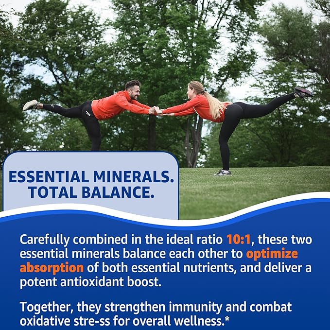 Zinc Gummies with Copper + Probiotics, Vitamin B6 for Max Absorption, Zinc Supplements for Men and Women, Two Essential Minerals Balance Formula for Immunity and Gut Health, Vegan, Non-GMO, 60 Cts