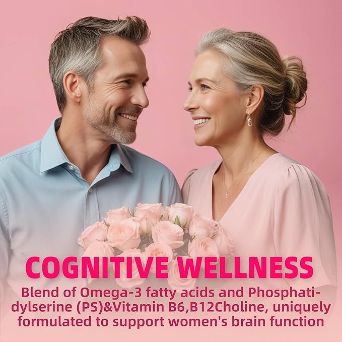 Multivitamin for Women Gummies for 40+ with Omega-3,Niacinamide,B-Complex,Lutein,Iron,Choline, Phosphatidylserine,Vitamin D3 for Skin,Hair,Energy,Immune,Bone – Vegan,Sugar Free,60 Count