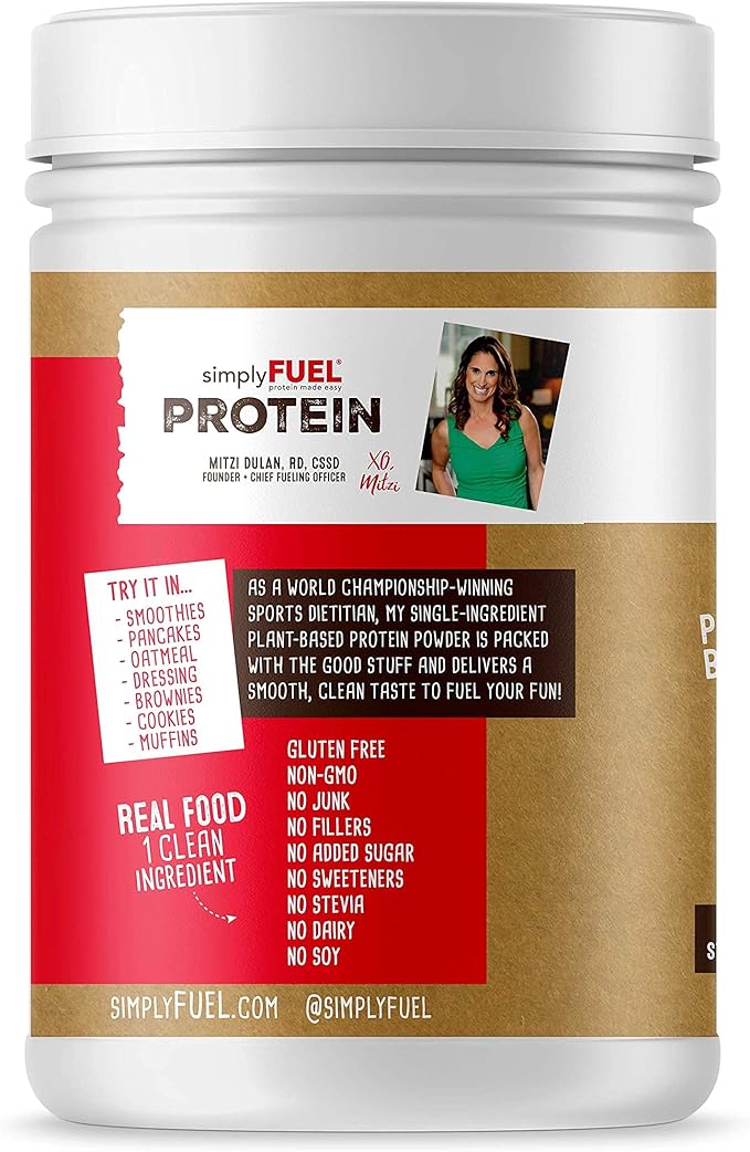 Plant Based Protein Powder - Chickpea Protein - 20g No Whey Protein Powder Unflavored - High Fiber - Unsweetened - No Stevia - Nothing Artificial - 1.25 pounds