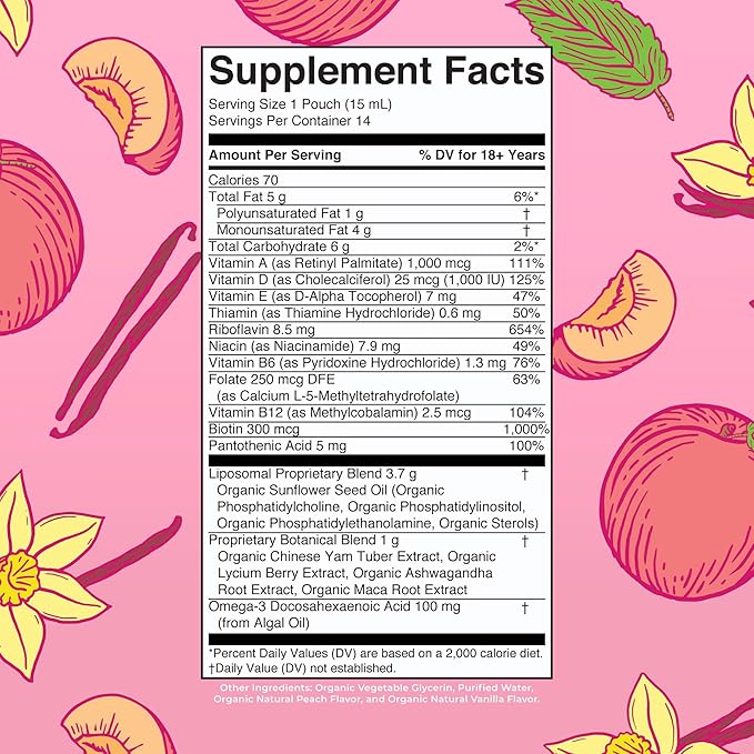 MaryRuth Organics USDA Organic Multivitamin for Women, Sugar Free Womens Multivitamin, Liquid Vitamins for Women, Immune Support Supplement, Ashwagandha, Methylfolate, Vegan, Non-GMO, 14 Servings
