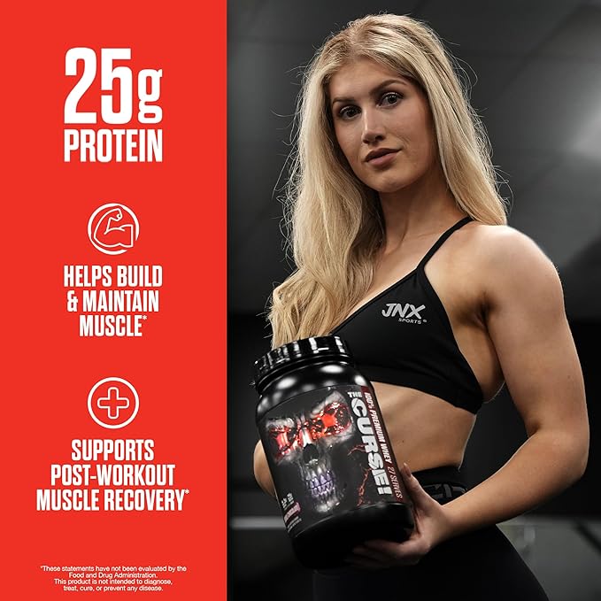 JNX SPORTS The Curse! Ultra Premium Whey Protein Powder Double Chocolate 15 Box Samples | 25g Protein Per Serve, Primary Source Whey Isolate