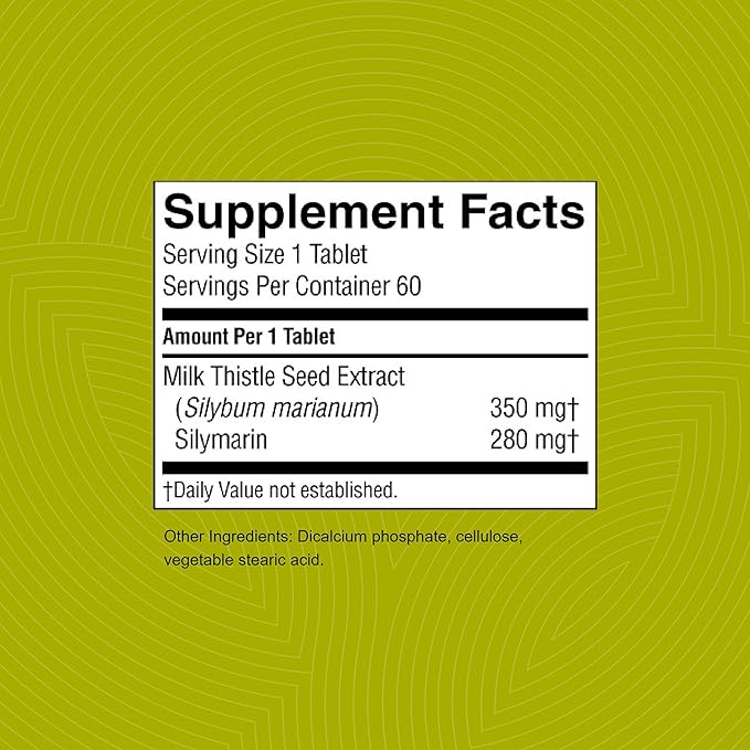 Nature's Sunshine Milk Thistle, 60 Time-Release Tablets | Supports The Digestive System, Protects The Liver, and Acts as a Powerful Antioxidant