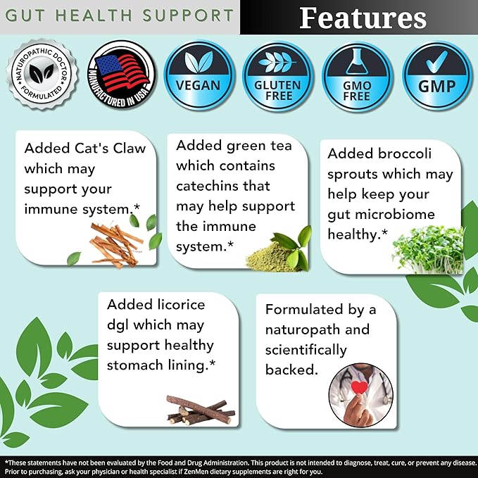 H. Pylori Support | Lactobacillus Reuteri Probiotic with Mastic Gum for Digestion & GI Health - Third Party Tested, 60 Vegan Capsules, Made in The USA