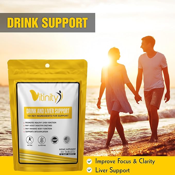 Anti Drink Support Supplement-15+Key Ingredients for Craving Support,Liver Health,Kudzu, Milk Thistle,Holy Basil,DHM,All Natural Cleanse,Gradual Reduction,Nutrient Replenisher Tablets(15 Days)