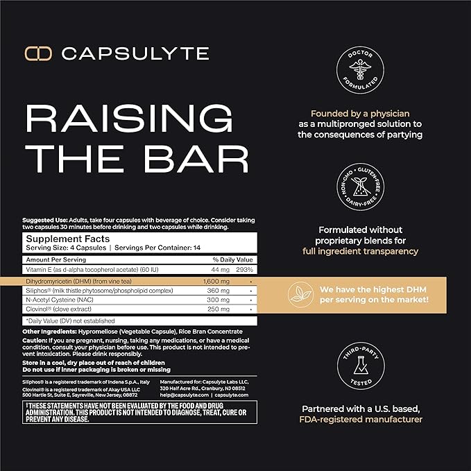 Pregame | Prevent Feeling Awful After Drinking | Alcohol Aid and Liver Health | Doctor Formulated | DHM, N-Acetyl Cysteine NAC, Milk Thistle | Box of 14 Packets (56 Capsules)