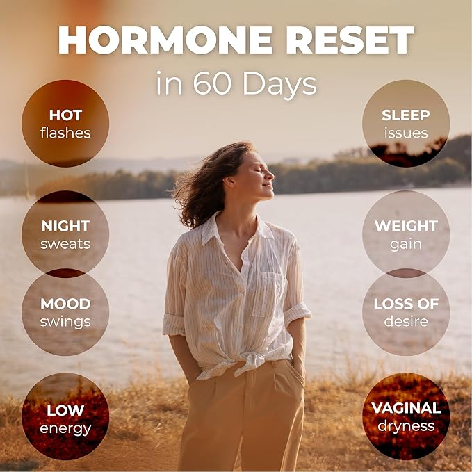 Meno- Menopause Hormonal Balance for Women, Estrogen Soy Isoflavones Menopause Supplement for Women, Ashwagandha, Black Cohosh Hot Flashes Menopause Relief, Night Sweats Relief 60Caps