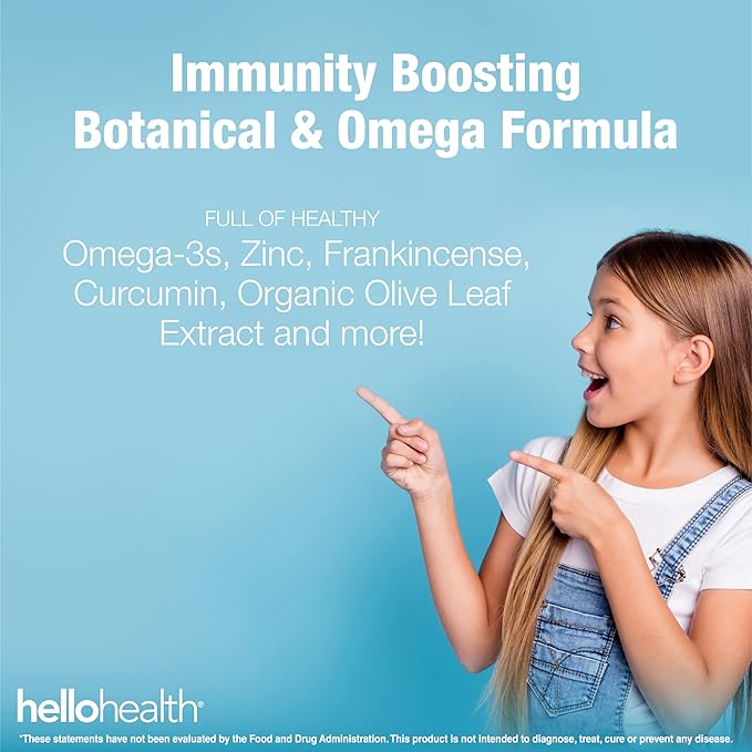 Daily Immune Support Supplement Immunostrong 10-in-1 Immunity Vitamins with Immune Booster Oregano, Olive Leaf, Soothing Antioxidant Omega 3, Turmeric Curcumin & Zinc Vitamins for Adults & Kids -60 ct