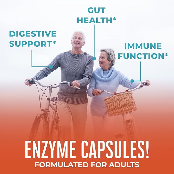 MaryRuth Organics Gluten Enzymes Capsules | Up to 2 Month Supply | Enzyme Supplement for Gut Health Support | Gluten Digestion | & Nutrient Absorption | Vegan | Gluten Free | 60 Count