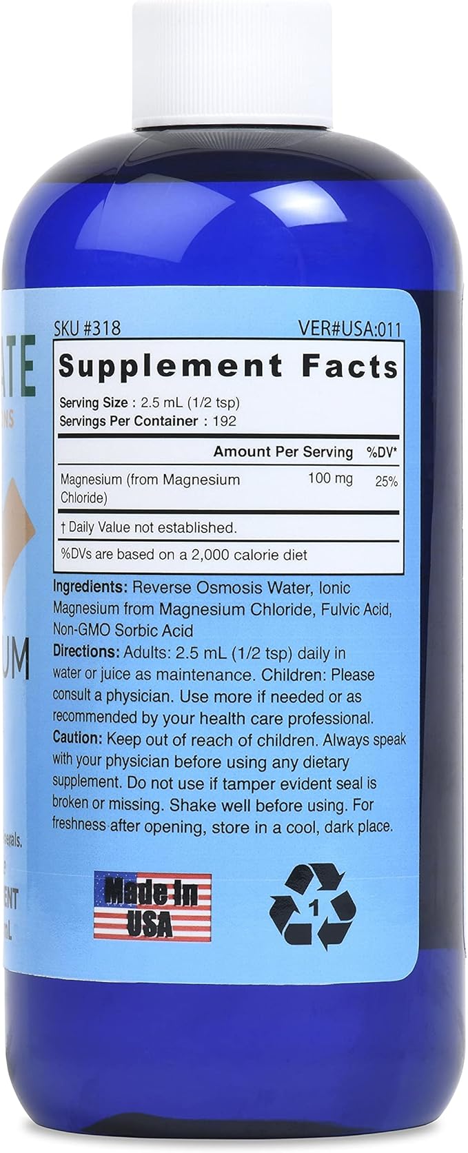 Good State | Ionic Magnesium 16 oz.| Natural | Nano Sized Mineral Technology | Professional Grade | Supports Healthy Chemical & Enzymes Reactions | 192 Servings at 100 mg per serving | 16 Fl oz Bottle