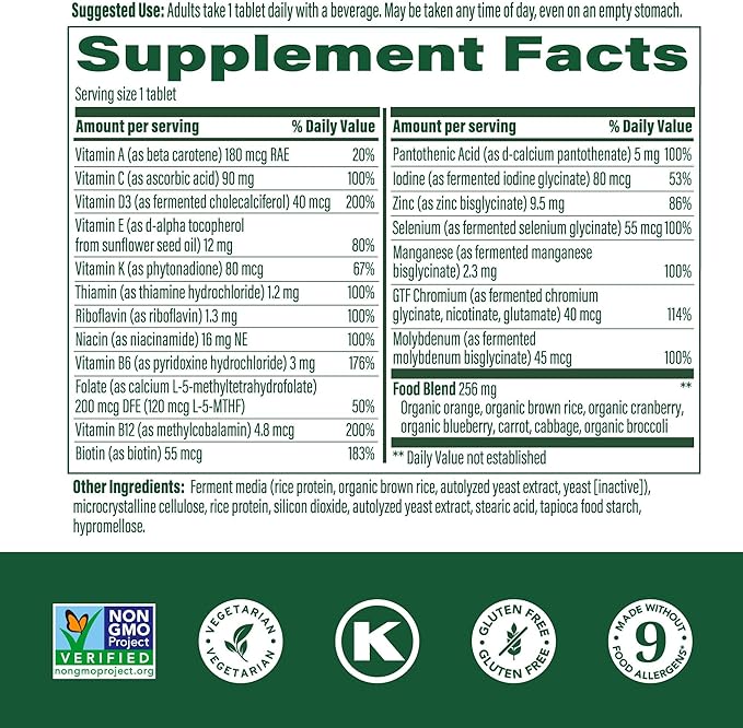 MegaFood Women's 55+ One Daily Multivitamin for Women - with Vitamin A, C, D3 & E for Optimal Aging Support - Plus Real Food - Bone & Immune Support Supplement - Vegetarian - 90 Tabs