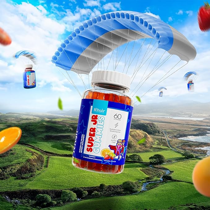 Khair Halal Kids Multivitamins - Vegetarian, Non-GMO, Gluten Free, Gelatin Free - Essential Vitamins for Kids: Vitamin A C E D B12 & Vitamin B6-60 Gummies
