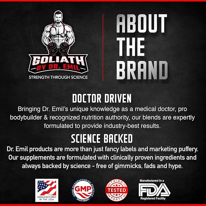 Dr. Emil - L Arginine (3150mg) Highest Capsule Dose - Nitric Oxide Supplement for Vascularity, Endurance and Heart Health (AAKG and HCL) - 90 Tablets