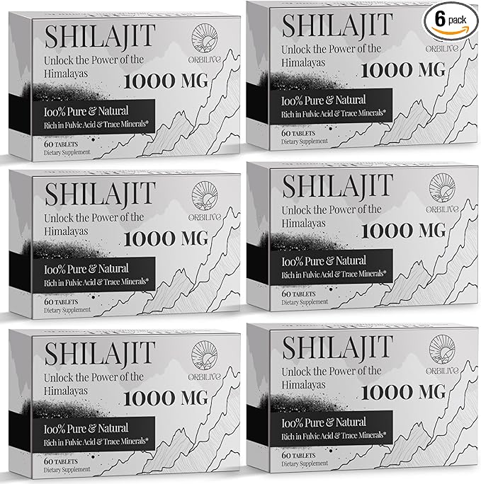 30,000 MG Shilajit Tablets, 100% Shilajit Pure Himalayan Organic, Shilajit for Men and Women Rich in Fulvic Acid & 85+ Trace Minerals, Shilajit Supplement for Energy & Immune System, 360 Count