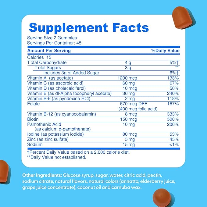Feel Great Teen Multivitamin Gummies | Citrus & Strawberry Flavor for Teen Boys & Girls | for Bone, Muscle & Immune Support | Vegetarian | 30-Day Supply