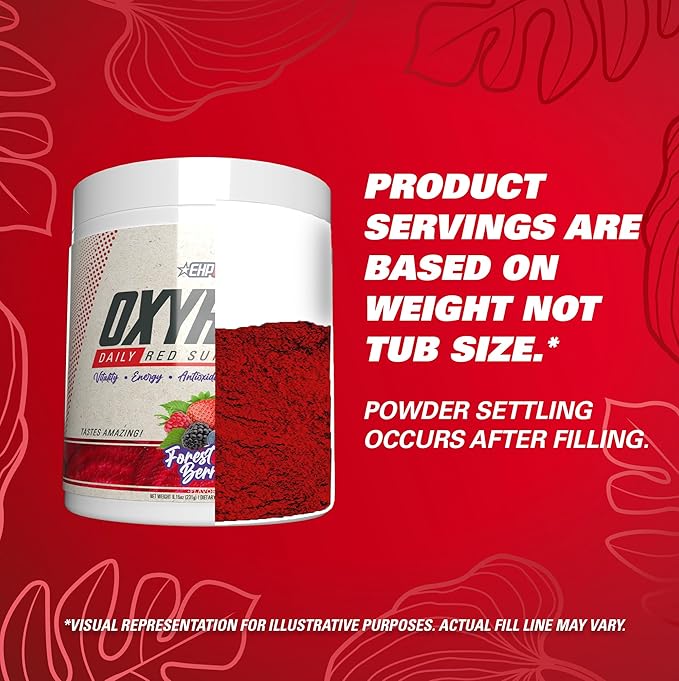 EHP Labs OxyReds Superfood Beets Powder - Nitric Oxide Supplement, Organic Beet Root Powder, Immune Support Supplement & Prebiotics for Digestive Health, Beet Powder - Forest Berries, 30 Servings