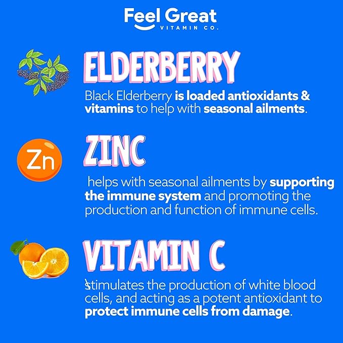 USDA Organic Elderberry Gummies for Kids | Immune Support Elderberry with Zinc and Vitamin C - Gluten Free & Vegan Children's Vitamins - 60 Count | Sambucus Nigra Supplement