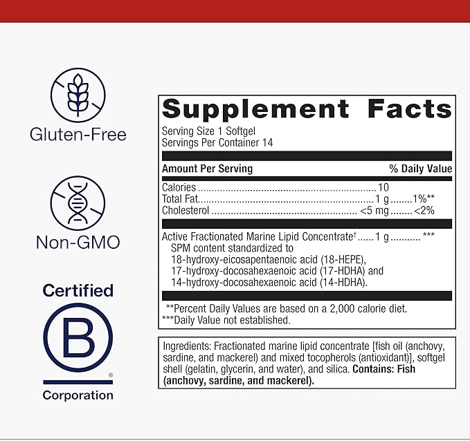 Metagenics SPM Active One Daily - Joint Soreness Supplement with Pro Resolving Mediators* - Encourages Soothing Relief* - Features Next Generation Omega Fish Oil - Non-GMO & Gluten-Free - 14 Softgels