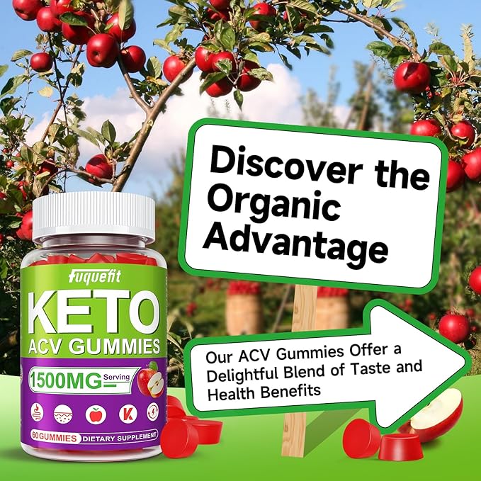Keto ACV Gummies 1500mg Apple Cider Vinegar Gummies with B12,Keto Support, Boost Immue, Energy, and Digestive Health- Vegan, Gluten-Free