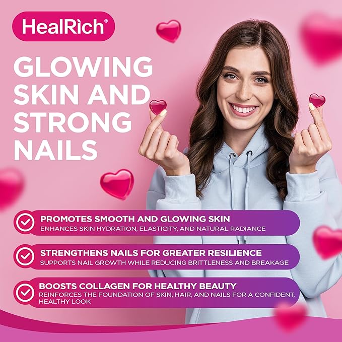 Horsetail Extract, Biotin & Collagen Beauty Gummies - Hair Skin & Nails Vitamins for Women - Hair Growth Vitamin with Saw Palmetto, D3, Zinc & Fo-Ti - Vegan Supplements for Kids & Adults - Made in USA