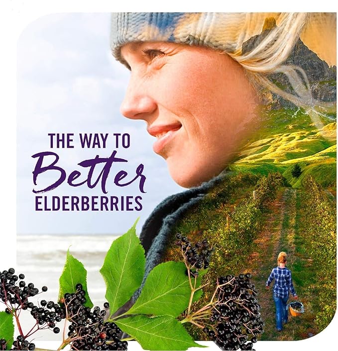 Nature's Way Sambucus Elderberry Immune Gummies for Kids, Immune Support Gummies*, with Black Elderberry Extract, Vitamin C and Zinc, 60 Gummies (Packaging May Vary)
