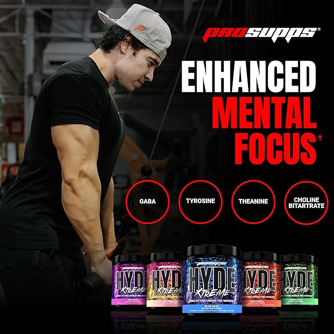 PROSUPPS® Mr. Hyde® Xtreme Pre-Workout Powder Energy Drink - Intense Sustained Energy, Pumps & Focus with Beta Alanine, Creatine & Nitrosigine, (30 Servings, Fruit Punch)