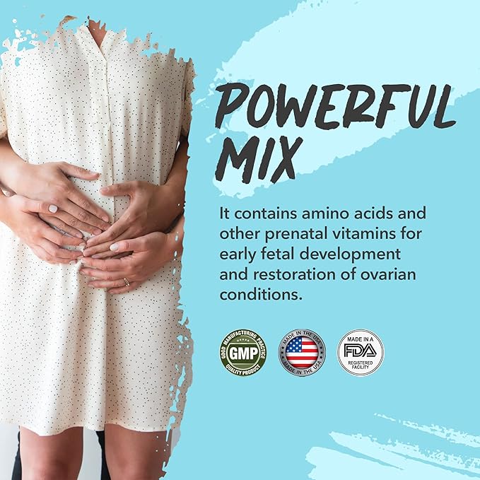 Conception Support Drink Mix, Conception & Fertility Support, Vitamin Powder with B Vitamins, Myo-Inositol, & Folate, 2 Grams x 28 Packets of Women Vitamins