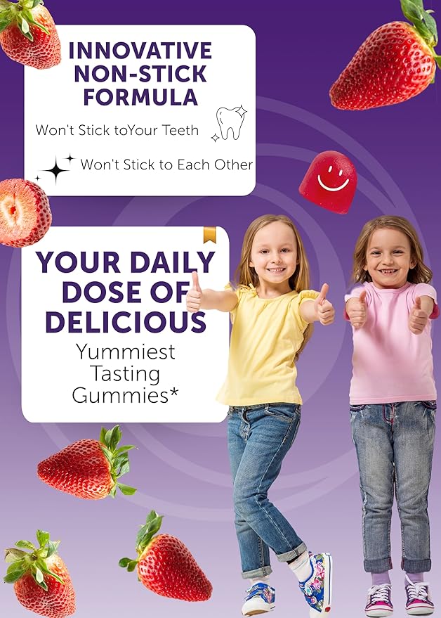 Lunakai USA Made Kids Melatonin Gummies 1mg - Safe & Natural Sleep Aid for Children 2+ - Non-GMO, Vegan, Gluten-Free - 60 Count