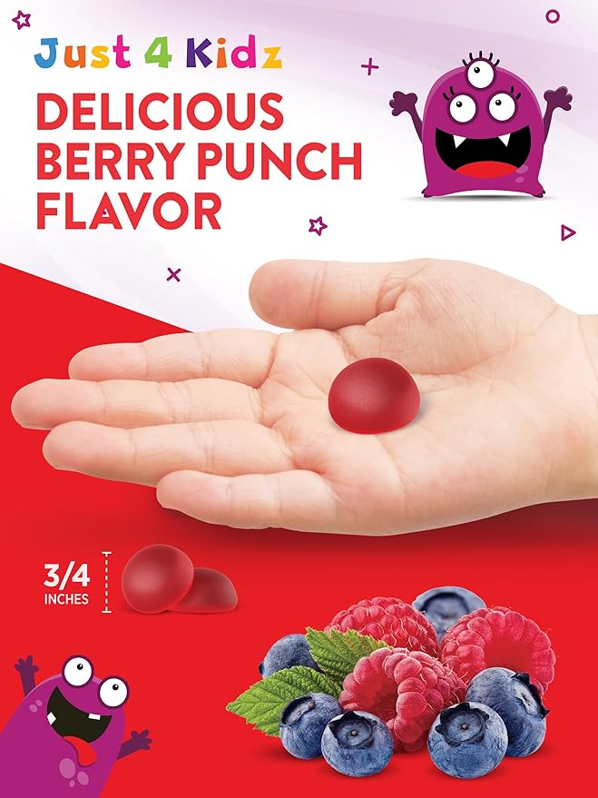 Nature's Truth Kids Multivitamin Gummies with Probiotics | 60 Count | Berry Punch Flavor | Vegetarian, Non-GMO, and Gluten Free Supplement