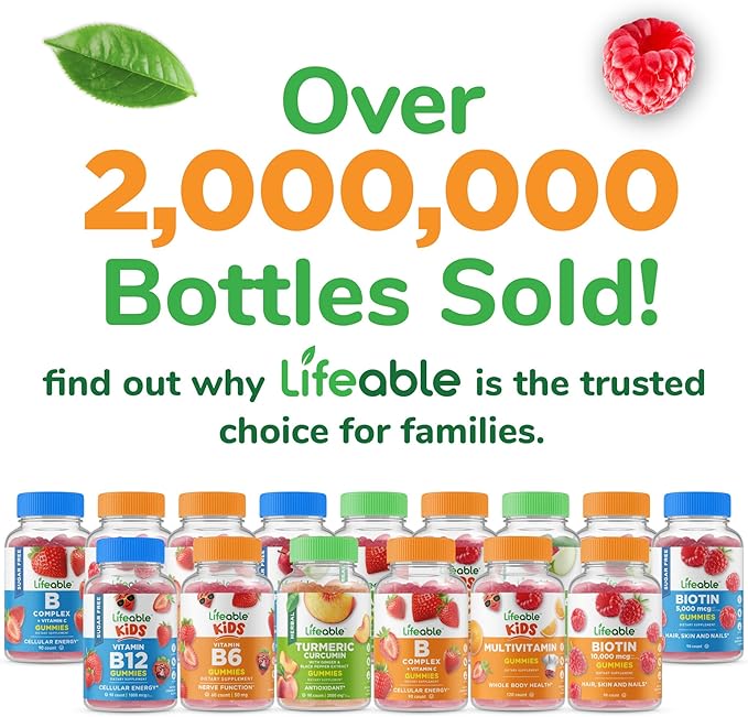 Lifeable Probiotics Gummies | 2 Billion CFU | Great Tasting Probiotic Gummies for Women | Probiotic Gummy for Gut Health and Immune Support | Probiotics for Women and Men | 90 Gummies
