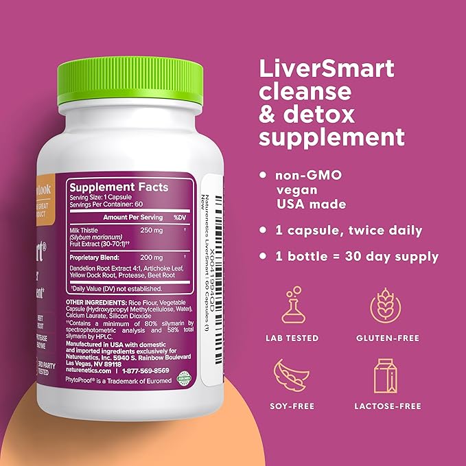 Liver Cleanse & Repair Formula with European Milk Thistle - Silymarin, Artichoke, Dandelion Root, Yellow Dock Root, Beet - Liver Support, Liver Health, Liver Supplement, Liver Renew, Liver Aid 1