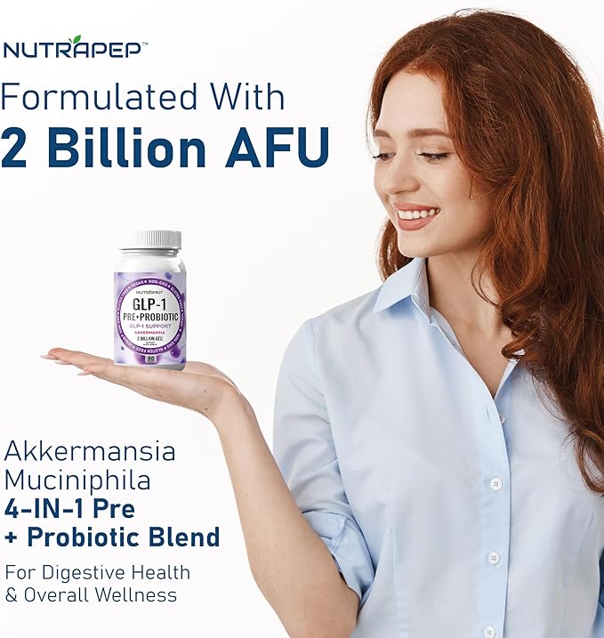 GLP-1 Probiotic Prebiotics Akkermansia Muciniphila Capsule Supplement - GLP 1 Booster Activate Elevate Pill - GLP1 Gut Abdominal Digestive Liver Detox Support for Men Women