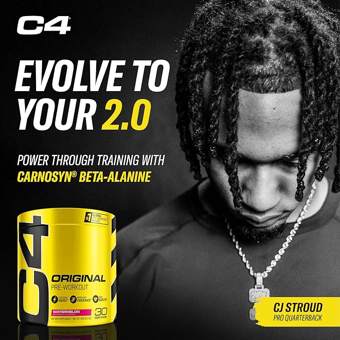 Cellucor C4 Original Pre Workout Powder Watermelon Sugar Free Preworkout Energy Supplement for Men & Women 150mg Caffeine + Beta Alanine + Creatine 30 Servings