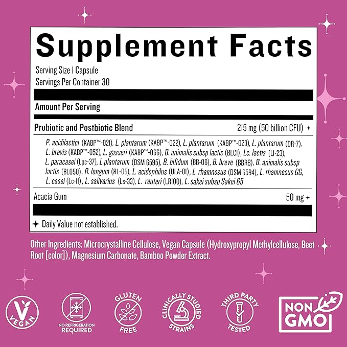 Legendairy Milk Hot Girl Ish™ - Daily Probiotics for Women with 50 Billion CFU - Women's Probiotic Supplement with 20 Probiotic Strains, Prebiotics & Postbiotic for Digestive, Gut & Immune Health
