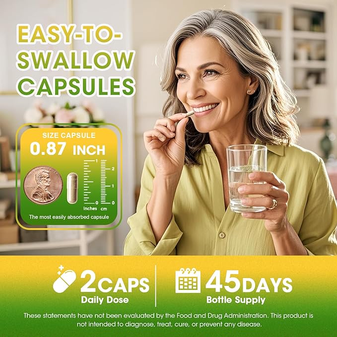 Menopause Supplements for Women - Black Cohosh & Ashwagandha for Hot Flashes, Night Sweats, Mood Swings, Hormonal Balance Support,10 Billion CFU Probiotic - 90 Capsules Vegan Gluten-Free