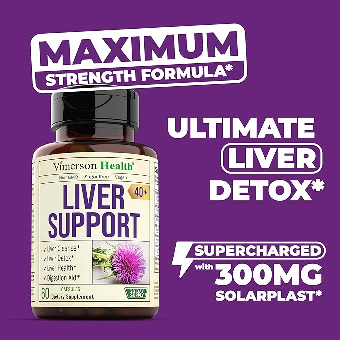 Liver Cleanse Detox & Repair Milk Thistle Supplement. Liver Support with Digestive Enzymes, Artichoke Extract, Dandelion Root Supplement. Milk Thistle Liver Detox & Liver Cleanse. 60 Liver Health Caps