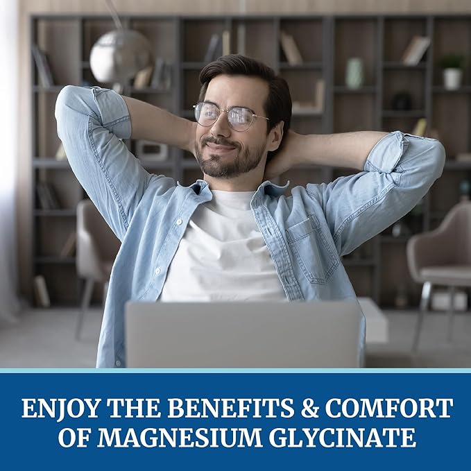 Magnesium Glycinate 500mg | Chelated for High Absorption | Muscle Relaxation, Bones, Heart, Nerve, Sleep & Calm Support for Women & Men | Magnesium Chelate Supplement & Bisglycinate Complex | 120ct