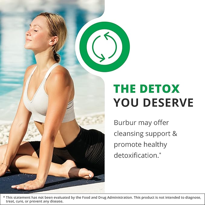 NutraMedix Burbur Detox Support Supplement - Desmodium Molliculum Extract Drops for Daily Cleanse - Focus Supplement & Fights Brain Fog - Vegan Cleanse & Detox Formula (1 oz / 30 ml)