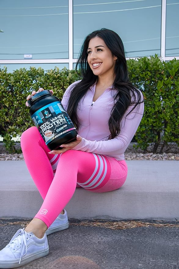 eFlow Nutrition 100% Whey Protein Isolate - Lactose-Free Digestive Enzymes Added, Low Carb, Post Workout Shake, Fast Digesting for Optimal Muscle Recovery - Birthday Cake (26 Servings)