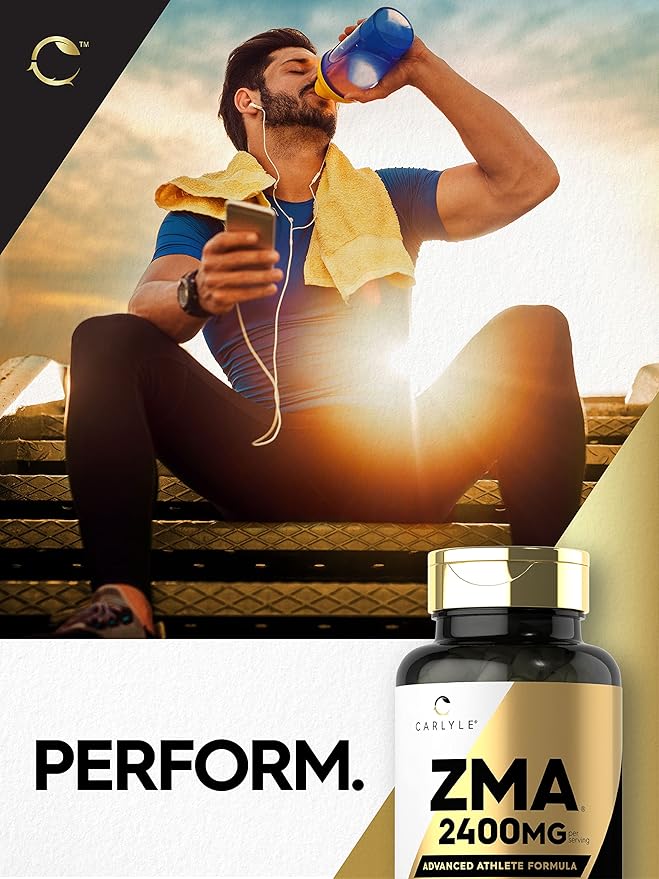 Carlyle ZMA Supplement for Men & Women 2400mg | 90 Count | Non-GMO, Gluten Free Formula
