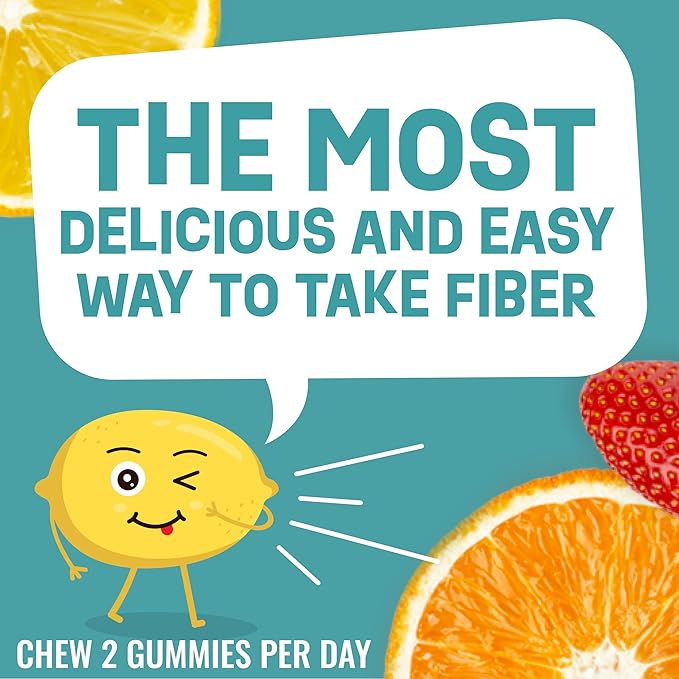 Fiber Advance Gummies | 100% Plant Based Fiber Supplement for Digestive Health | Chicory Root Inulin Prebiotic Gummies | Gluten Free, Vegetarian, & Non-GMO (Kids 3-Pack)
