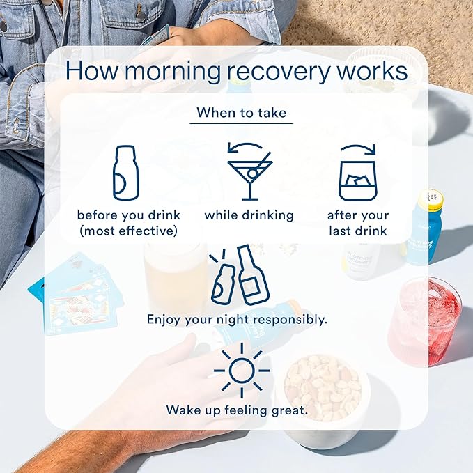 Morning Recovery Electrolyte, Milk Thistle Drink Proprietary Formulation to Hydrate While Drinking for Morning Recovery, Highly Soluble Liquid DHM, Sugar-Free Lemon, Pack of 12