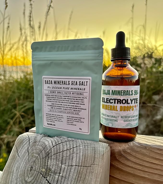 Electrolyte Drops Hydration Drops Liquid Electrolytes Trace Minerals 8 oz Bottle Over 110 Servings Nutrition Fasting Buoy Keto Paleo Celtic Organic Kosher Baja Minerals GLP1 Shilajit Magnesium