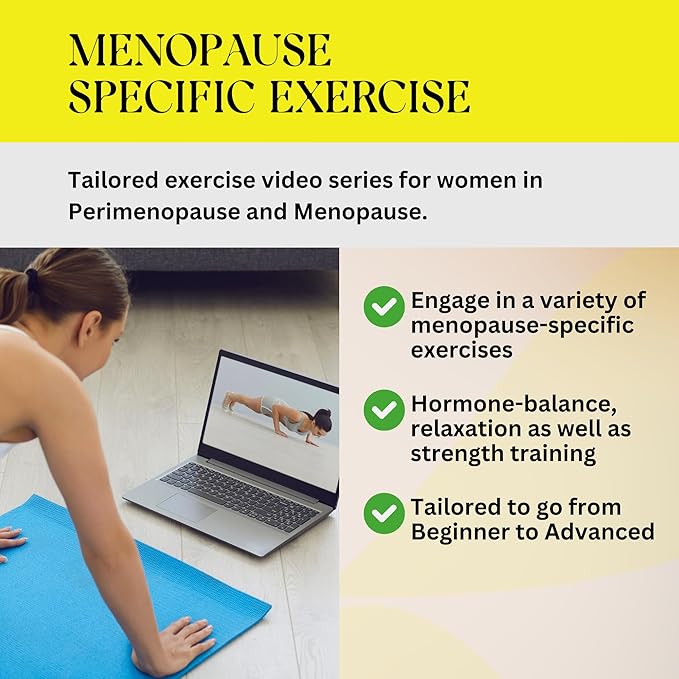 Kit Supplements for Women. Black Cohosh, 60 Caps. Includes E-Book, Recipes, Tracker and Pilates Videos. Perimenopause Relief Menopause Support Vitamins Cooling Menopause Relief