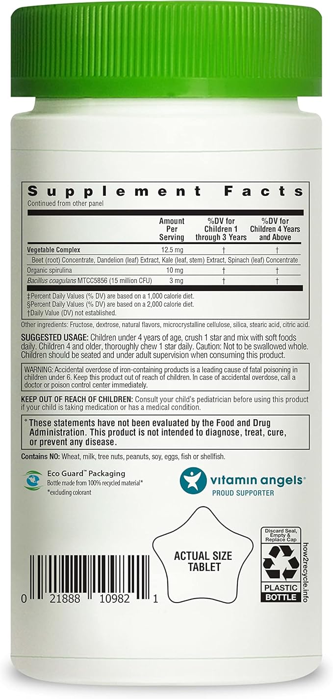 Rainbow Light Kids One Multivitamin, Chewable Multivitamin for Kids Provides Healthy Growth and Immune Support, With Vitamin C, Zinc, & B Complex, Vegetarian and Gluten Free, Fruit Punch, 90 Count